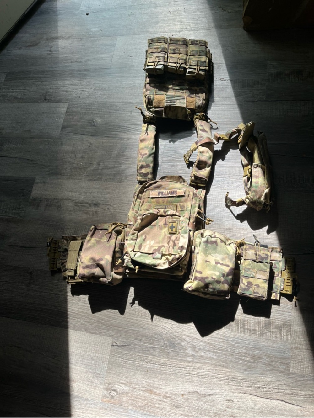 Multicam Tactical Chest Rig with Pouches